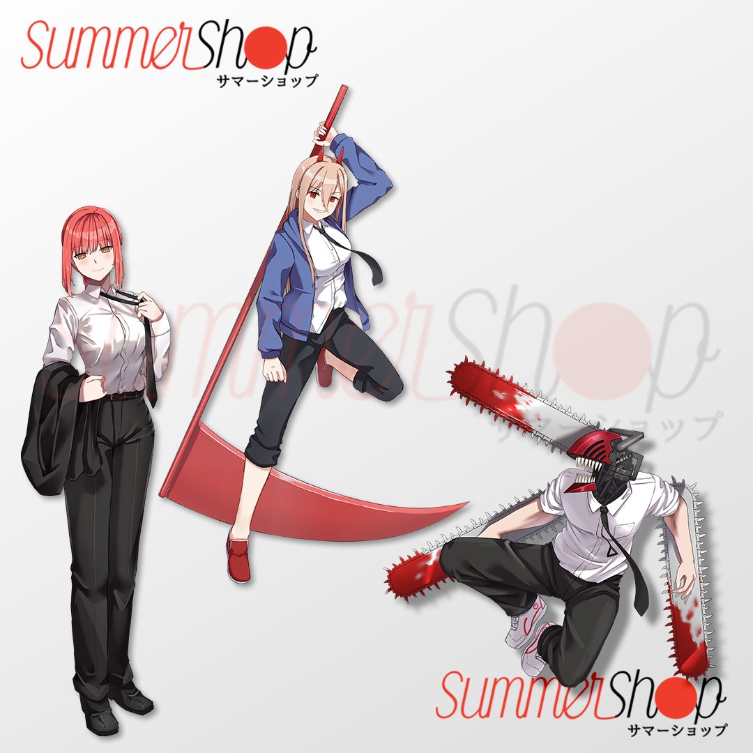 Makima, Denji & Power - Chainsaw Man Slaps, Diecut & Peeker | Summershop