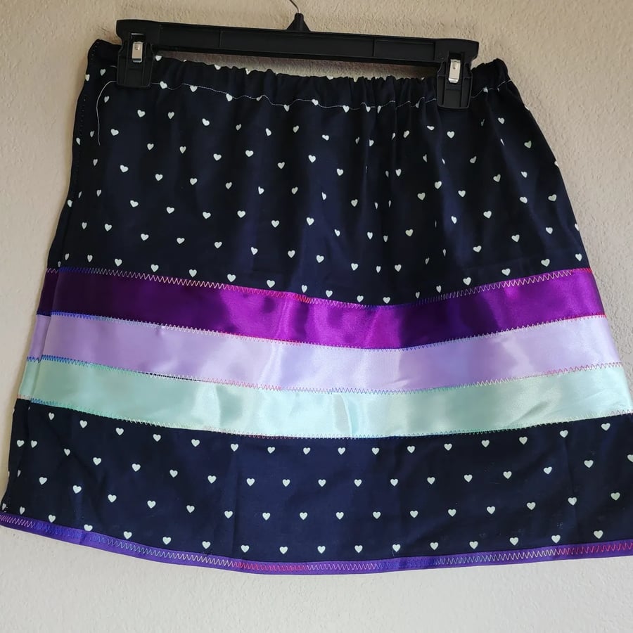 Image of Polka-dot ribbon skirt 