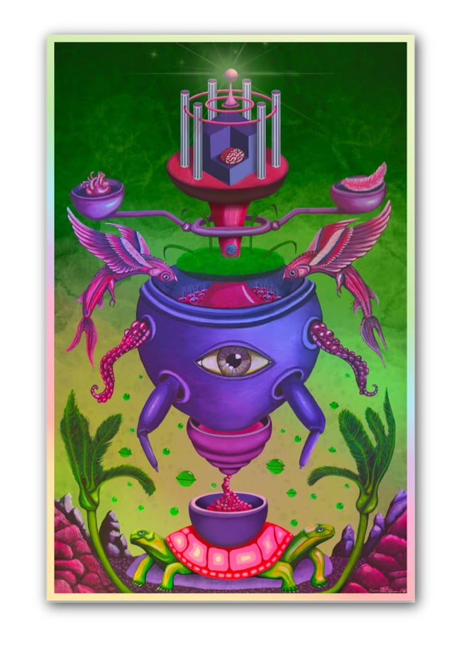 "Le temps divise" Holographic Sticker 