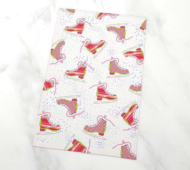 Skating Tea Towel