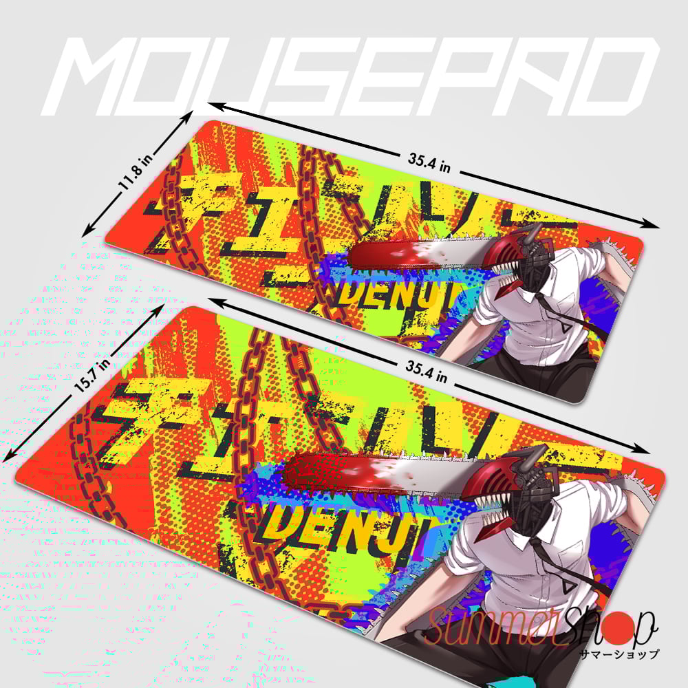 Makima, Denji & Power Chainsaw Man Mousepad summer shop