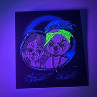 Image 1 of CASKET AND DIMPLES "ALWAYS AND FOREVER" GLOW IN THE DARK PIN