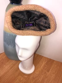 Image 5 of H.O.D. Brown & Tan Velvet Ikat Crown W/ Knitted Tan Brim  