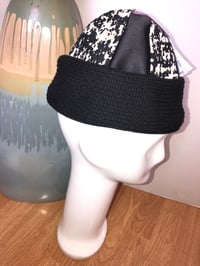 Image 2 of H.O.D. Black & Cream Woven Ikat W/ Black Cable Knit 