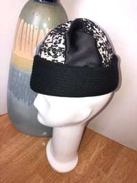 Image 4 of H.O.D. Black & Cream Woven Ikat W/ Black Cable Knit 