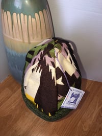 Image 3 of H.O.D.  Brown & Green Aztec Woven Fabric W/ Olive Green Cable Knit Brim