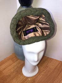 Image 5 of H.O.D.  Brown & Green Aztec Woven Fabric W/ Olive Green Cable Knit Brim