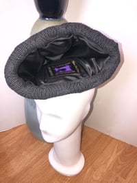 Image 5 of H.O.D. Knitted Brim Hat, Multi Woven Crown W/ Charcoal Heavy Cable Knit Brim    