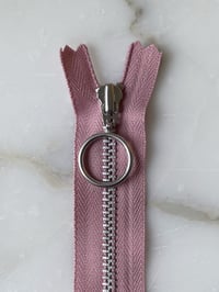 Lynlås med ring - Rosa