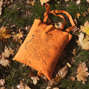 Orange leopard tote bag - Shopping Bag