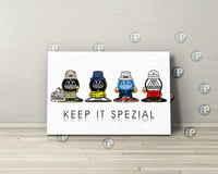 'Keep It Spezial' Vector Cartoon Aluminium Wall Sign Plaque
