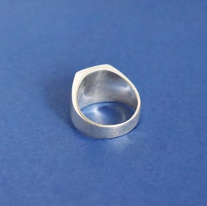 Image of Red Star x Red Garnet rose cut signet silver ring