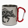 Wolf Wrap Carabiner Steel Mug