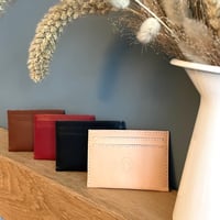 Image 5 of TAN LEATHER CARD SLEEVE