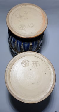 Image 5 of Doulton Lambeth Pair Stoneware Vases
