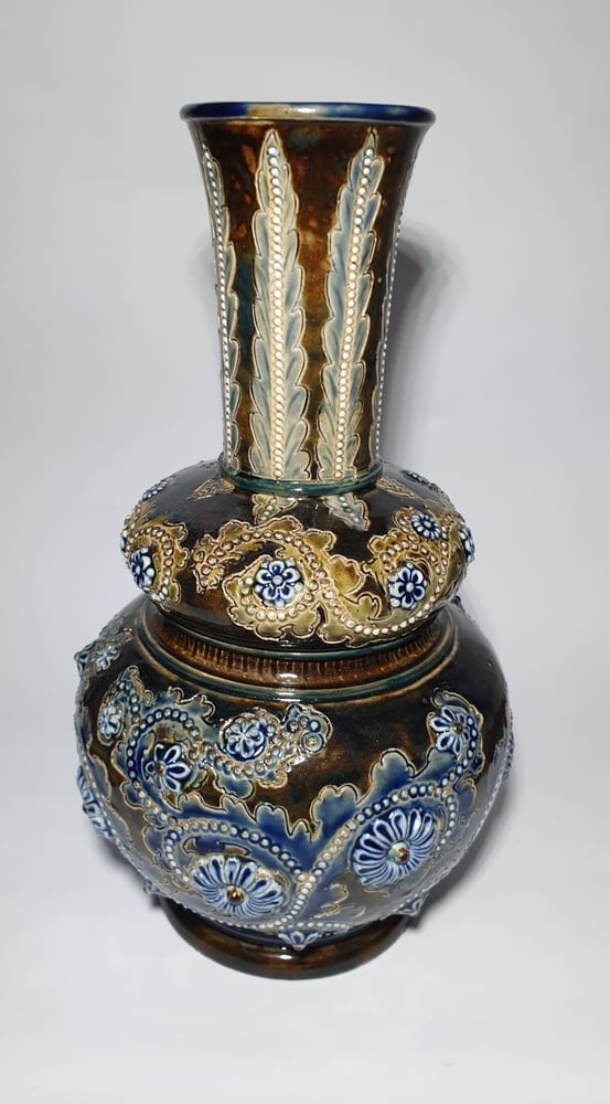 Image of Doulton Lambeth Double Gourd Vase