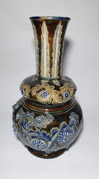 Image 2 of Doulton Lambeth Double Gourd Vase