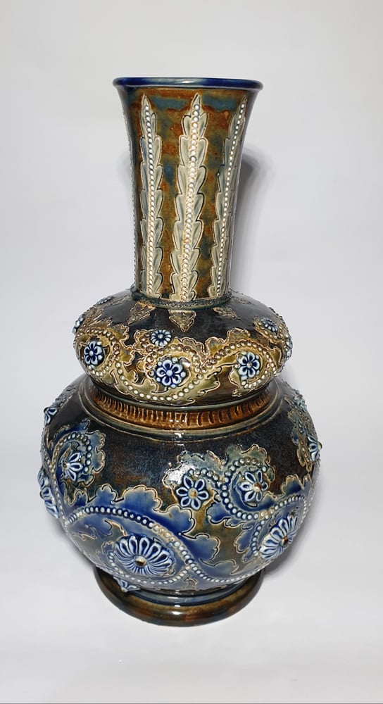 Image of Doulton Lambeth Double Gourd Vase