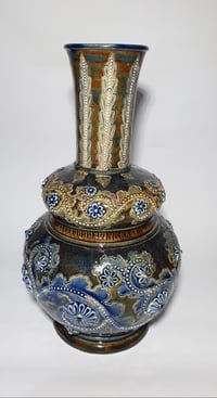 Image 1 of Doulton Lambeth Double Gourd Vase
