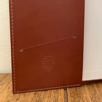 Image 3 of A5 TAN LEATHER NOTEBOOK AND PEN SET