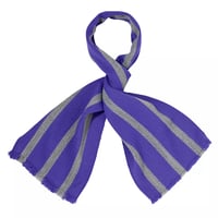 Image 1 of Daiglen School Scarf, Grey and Purple stripes