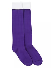 Image 1 of Daiglen School Football Socks, purple with white tops