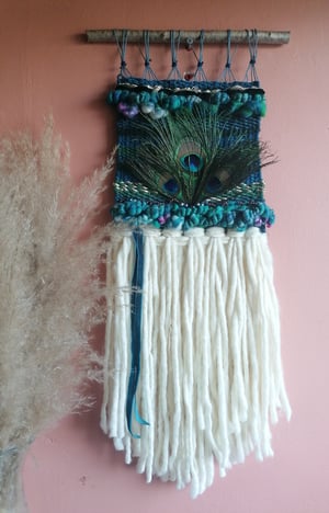 Peacock woven wallhanging 