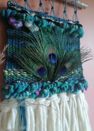 Peacock woven wallhanging 