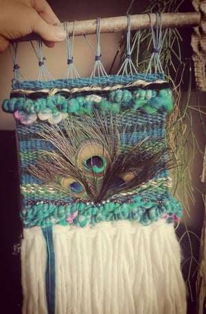 Peacock woven wallhanging 