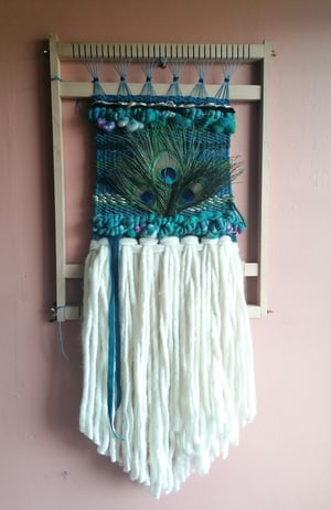 Peacock woven wallhanging 