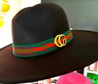 "Boss"Large Brim Gold Vintage Metal Fedora