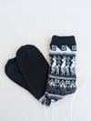 Black -White/Grey Alpaca Socks