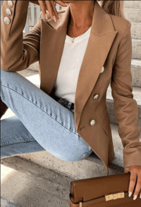 Image 1 of Camel Military Button Blazer