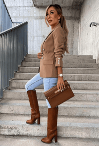 Image 2 of Camel Military Button Blazer