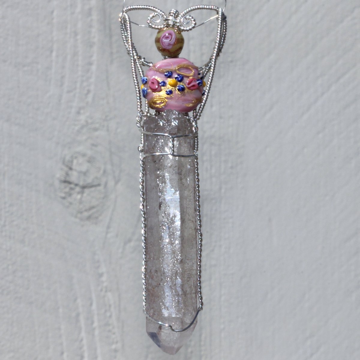Large Lightning Strike Quartz Pendant