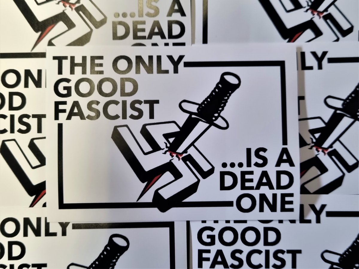 Image of "The only good fascist is a dead one", sticker 10pk
