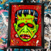 Frankenstein's Monster Mask- 17.75" Glass Painting