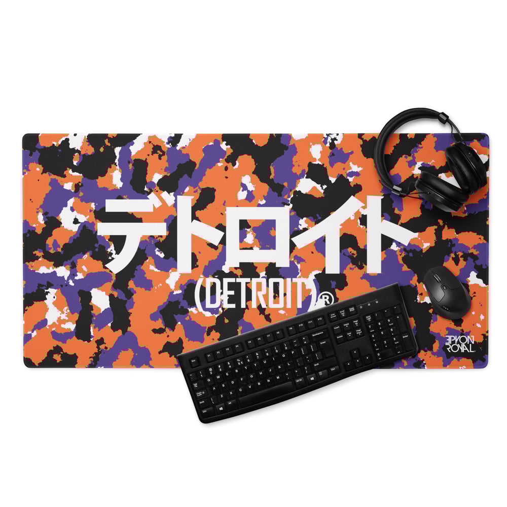 Image of Katakana Orange Dream Camo Gaming Mouse Pad