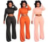 Pit Round Neck Wide Leg 2-Piece Set