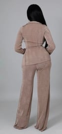 High Waisted Wide Leg Pant Set