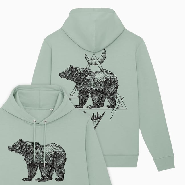 Grizzly Bear Hoodie Organic Cotton