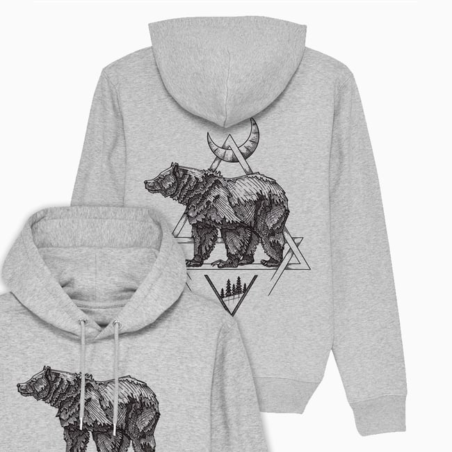Grizzly Bear Hoodie Organic Cotton
