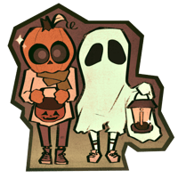 Pipi and Ghostie Sticker