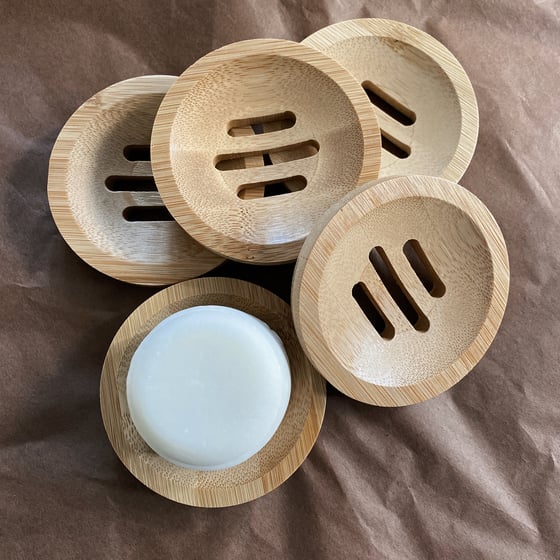 Image of Bamboo Dish for Solid Shampoo & Conditioner Bars