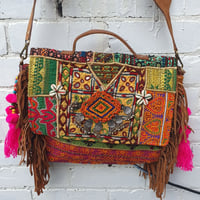 Image 1 of Kantha city bag yellows