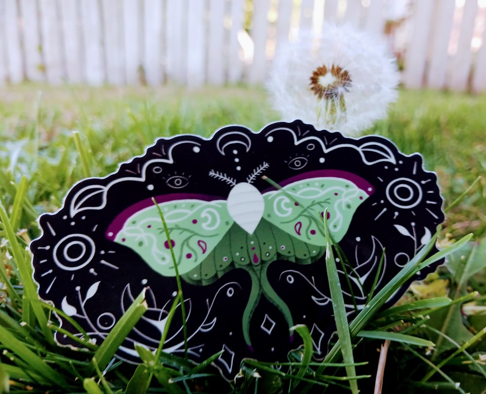 Image of Lunar Moth Vinyl Sticker