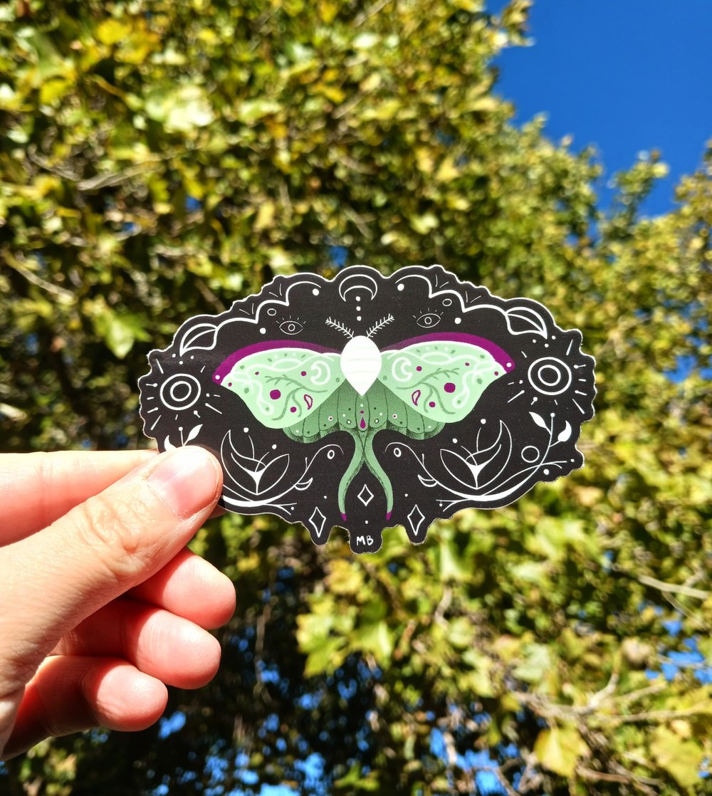 Image of Lunar Moth Vinyl Sticker