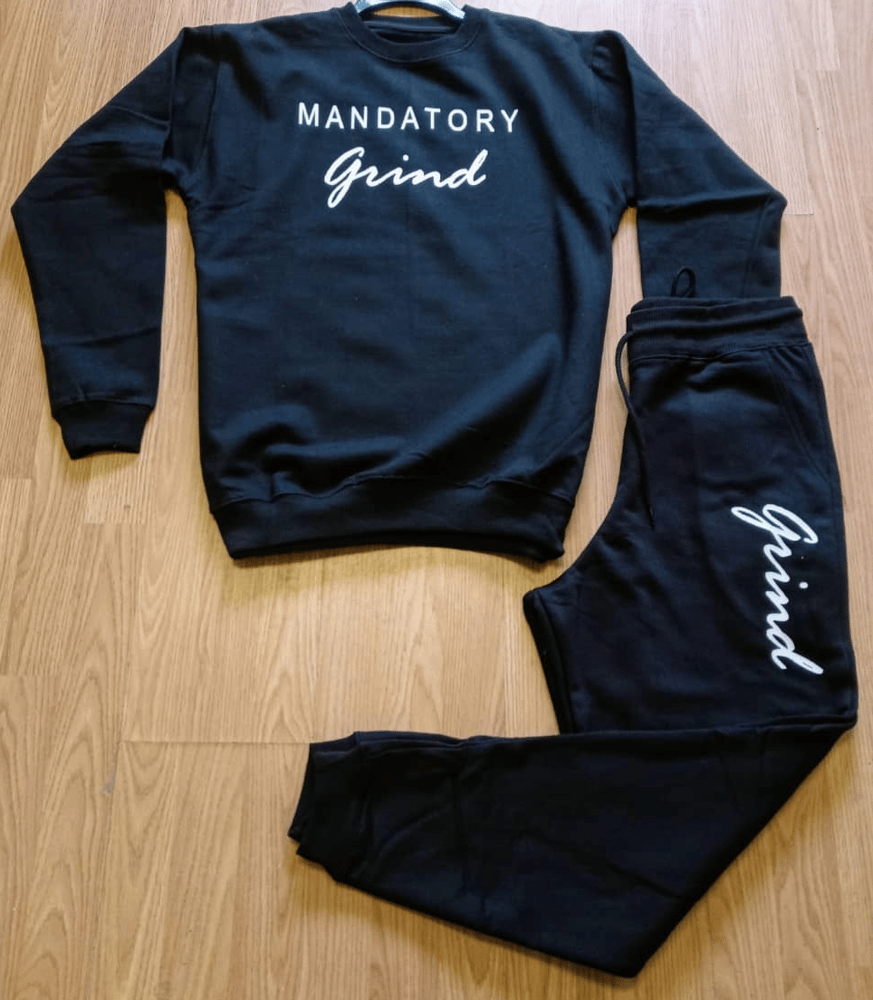 Image of Crewneck Mandatory Grind Full Logo Grind Print