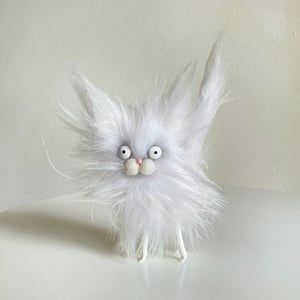 Image of White Scaredy Kitty #1