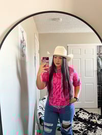Image 1 of Pink Bootstitch Top